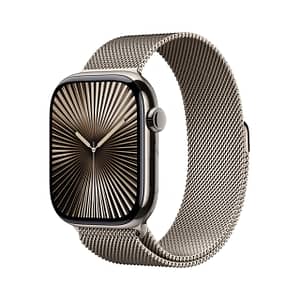 Apple Watch Series 10 GPS + Cellular 46mm Natural Titanium Case with Natural Milanese Loop – S/ Apple Watch Shop Online at Dubai Offers