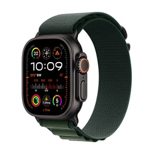 Apple Watch Ultra 2 GPS + Cellular 49mm Black Titanium Case with Dark Green Alpine Loop – Large Apple Watch Shop Online at Dubai Offers