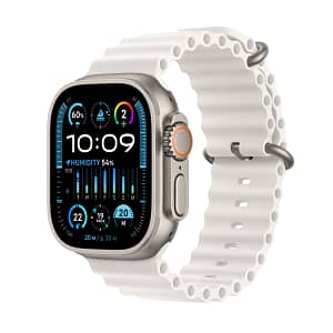 Apple Watch Ultra 2 GPS + Cellular, 49mm Titanium Case with White Ocean Band Apple Watch Shop Online at Dubai Offers