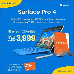 Are you an IKEA FAMILY CARD holder Then get an exclusive offer on Microsoft Surface at Plug Ins Al Ghurair Centre Shop Online at Dubai Offers