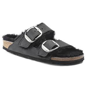 Arizona Big Buckle Shearling Natural Leather Oiled black Female Female Shop Online at Dubai Offers