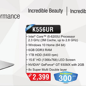 Asus K Series (Offer Start from 18 Aug 2016) City Centre Mirdif Shop Online at Dubai Offers