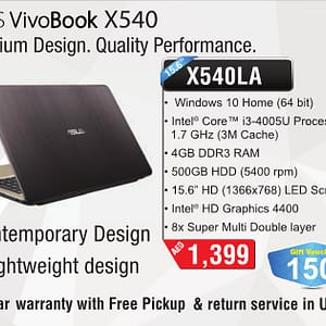 Asus VivoBook X540 (Offer Start from 18 Aug 2016) City Centre Mirdif Shop Online at Dubai Offers 2