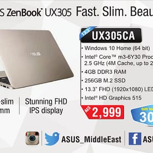 Asus Zenbook UX305 (Offer Start from 18 Aug 2016) City Centre Mirdif Shop Online at Dubai Offers