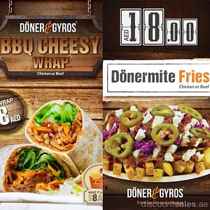 BBQ Cheesy Wrap and Dönermite Fries at Doner & Gyros Fast Foods & Coffee Shops Shop Online at Dubai Offers