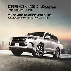 Become a proud Lexus owner today with 30 Percent of your down payment Lexus Shop Online at Dubai Offers