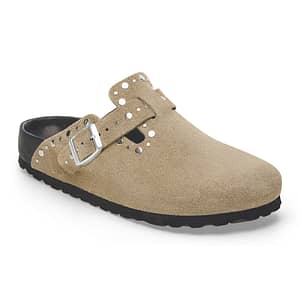 Boston Rivet Suede Leather Taupe Female Female Shop Online at Dubai Offers