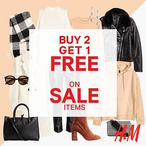 Buy 2 Get 1 FREE on All Sale Items @ H&M Bags & Accessories Shop Online at Dubai Offers