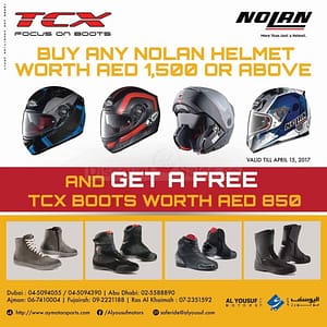 Buy Nolan Helmet get TCX Boots Free Accessories Shop Online at Dubai Offers 2