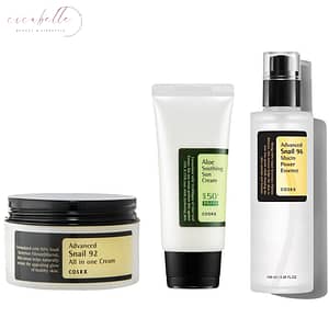 COSRX Ultimate Skincare Trio: Snail Mucin Essence, Aloe SPF50+ Sunscre-Hair and skin care Hair and skin care Shop Online at Dubai Offers