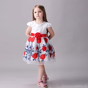 Cashual Girl Dress White-Red Baby Products Shop Online at Dubai Offers