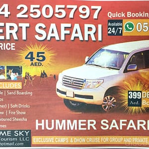 Desert Safari Package from AED 45 @ Welcome Sky Travel Tourism Entertainment Offers Shop Online at Dubai Offers 2