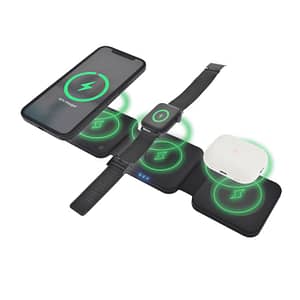 Dviced 3-in-1 foldable magnetic wireless charger – Black Accessories Shop Online at Dubai Offers