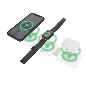 Dviced 3-in-1 foldable magnetic wireless charger – White Accessories Shop Online at Dubai Offers