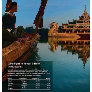 Emirates Airlines Daily Flight Offer to Yangon and Hanoi (valid until 22nd August) Flight Tickets Shop Online at Dubai Offers