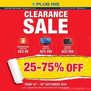 Enjoy 25-75% OFF from PLUG INS Clearance SALE Computers & Laptops Shop Online at Dubai Offers