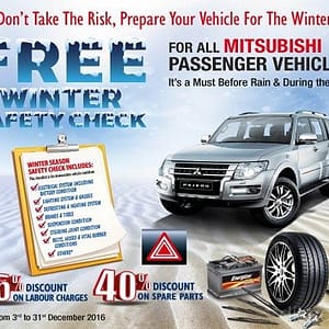 Free Winter Safety Check Mitsubishi Shop Online at Dubai Offers