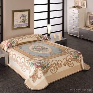 Floral Design Blankets D953 from MORA Spain 560AED Furniture's & Decor Shop Online at Dubai Offers