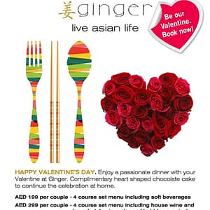 Ginger’s Valentines Day Special Offer Food, Grocery & Dining Shop Online at Dubai Offers