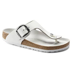 Gizeh Big Buckle Natural Leather White Female Female Shop Online at Dubai Offers