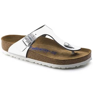 Gizeh Soft Footbed Natural Leather Silver Female Female Shop Online at Dubai Offers