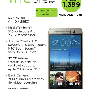 HTC ONE M9 (Offer Start from 18 Aug 2016) City Centre Mirdif Shop Online at Dubai Offers