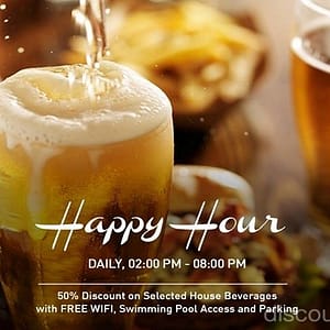 Happy Hour 50% Discount Offer @ Arabian Park Hotel Entertainment Offers Shop Online at Dubai Offers