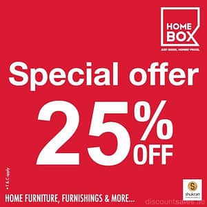 Homebox 25% OFF @ Oasis Mall Furniture's & Decor Shop Online at Dubai Offers