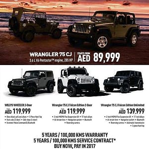 JEEP WRANGLER Exclusive Offers Jeep Shop Online at Dubai Offers