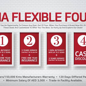 KIA Flexible four offer Kia Shop Online at Dubai Offers