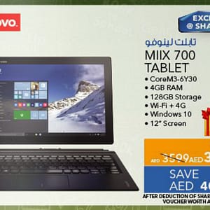 Lenovo MIIX 700 Tablet (from 10th Aug 2016 Till Limited period) City Centre Al Shindagha Shop Online at Dubai Offers