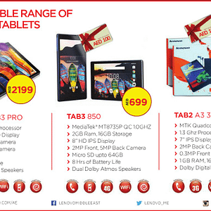 Lenovo Tablets (Offer Start from 18 Aug 2016) City Centre Mirdif Shop Online at Dubai Offers