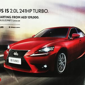 Lexus IS 2.0L 241HP Turbo Lexus Shop Online at Dubai Offers