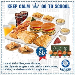 London Fish Chips Back To School Offer Fast Foods & Coffee Shops Shop Online at Dubai Offers