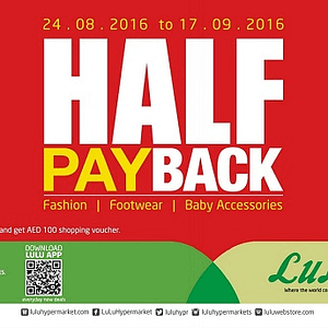 LuLu Half Pay Back Promotion (Offer valid until 16th Sept 2016) Babycare Products Shop Online at Dubai Offers