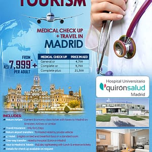 Medical Tourism Madrid starting from 7999 AED by SharafTravel Flight Tickets Shop Online at Dubai Offers