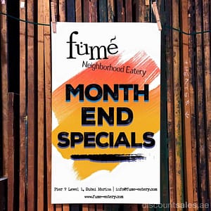 Month End Specials at Fume Pier 7 Food, Grocery & Dining Shop Online at Dubai Offers