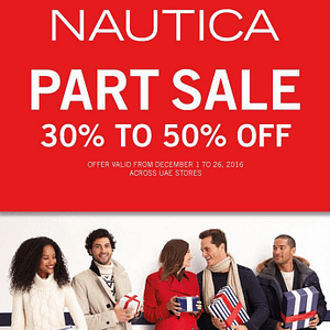 Nautica Part SALE up to 50% OFF Clothing Shop Online at Dubai Offers