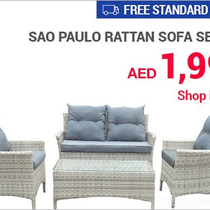 New Sao Paulo Rattan Sofa Set Furniture's & Decor Shop Online at Dubai Offers