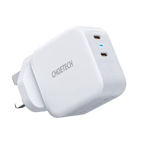 PD6009-UK-WH|CHOETECH PD 40W Dual USB-C Charger Accessories Shop Online at Dubai Offers