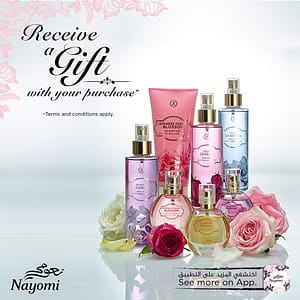 Receive a gift with your purchase* @ Nayomi Cosmetics & Perfumes Shop Online at Dubai Offers