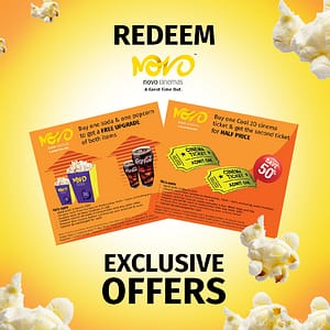 Redeem Exclusive Offers using ENOC voucher @ Novo Cinema Entertainment Offers Shop Online at Dubai Offers