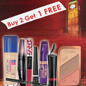 Rimmel Cosmetics Buy 2 Get 1 FREE @ Lulu Cosmetics & Perfumes Shop Online at Dubai Offers