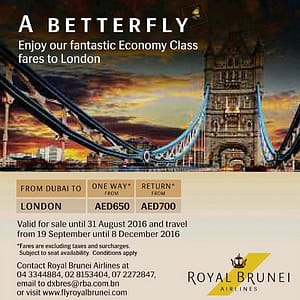 Royal Brunei Fantastic Fare Offers (until 31 Aug 2016) Holiday Packages Shop Online at Dubai Offers