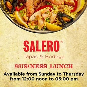 Salero Business Lunch Special Offer @ Mall of the Emirates Food, Grocery & Dining Shop Online at Dubai Offers