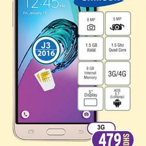 Samsung Galaxy J3 (valid till 17th Sept, 2016) Ansar Gallery Shop Online at Dubai Offers