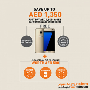 Samsung Galaxy s7 edge offer from Axiom in marina mall Electronics Shop Online at Dubai Offers