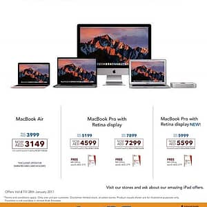 Save AED 879 on Apple Mac plus check out the bundle offers at Sharaf DG Al Ghurair Centre Shop Online at Dubai Offers