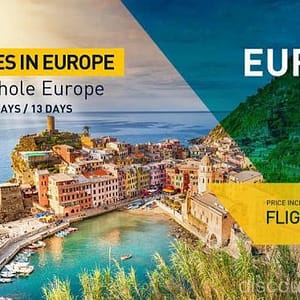 Special 21 Days Extensive Europe Tour Package Flight Tickets Shop Online at Dubai Offers