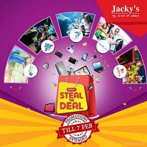 Steal The Deal Sale Promotion now extended @ Jacky’s Electronics Shop Online at Dubai Offers